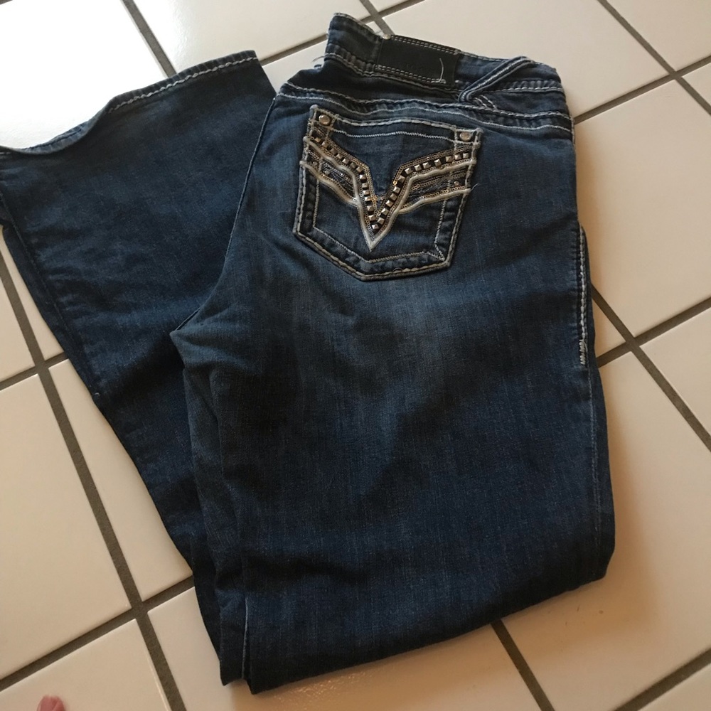 Gently used-Vigoss Med Wash Chelsea Boot Cut Jeans